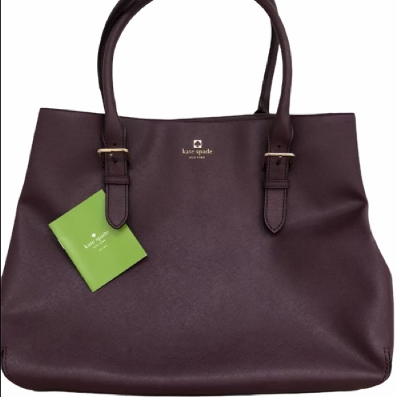 Kate Spade Airel Mulled Wine Tote Shoulder Bag NEW - Picture 4 of 10